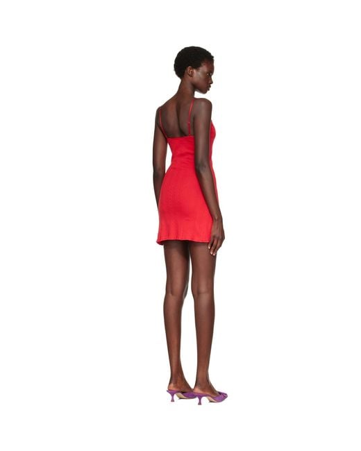 Cou Cou Red 'The Cami Slip' Minidress