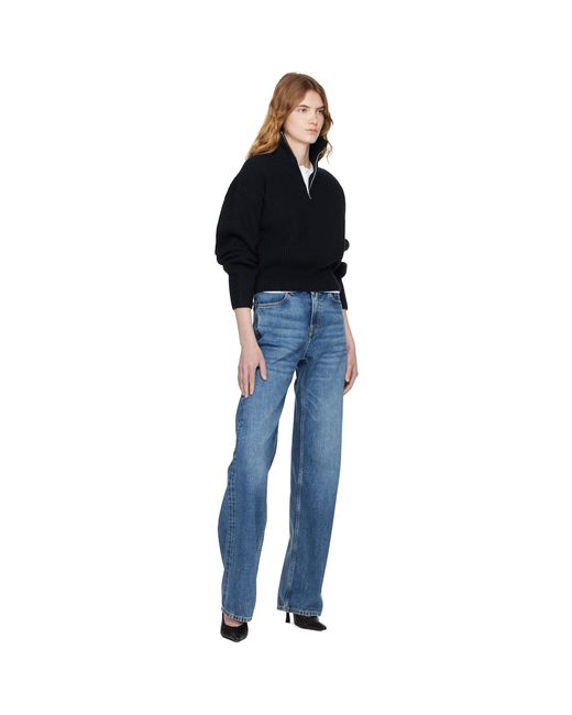 A.P.C. Black Large Rib Sweater
