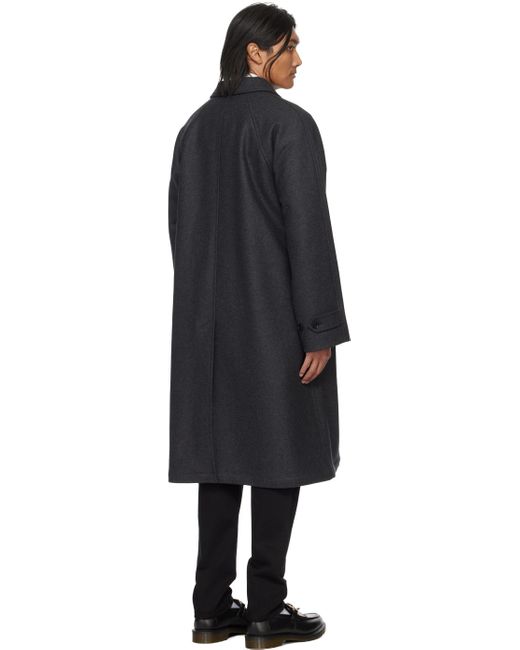 Nudie Jeans Black Gray Corey Coat for men