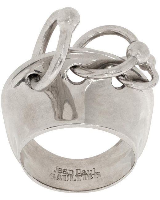 Bague argentée à anneaux circulaires Jean Paul Gaultier pour homme en coloris Metallic