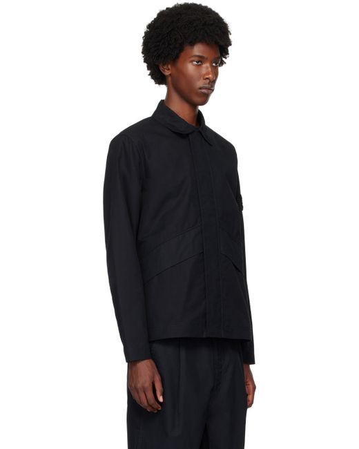 メンズ Stone Island ブラック コットン ジャケット Black