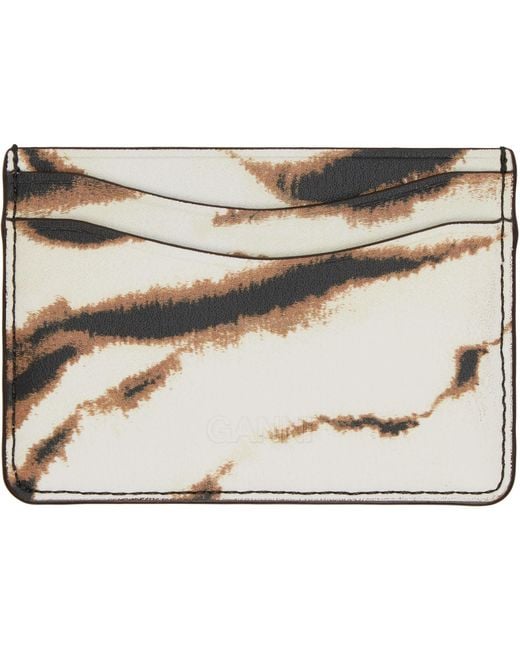Ganni Metallic Off- & Bou Card Holder