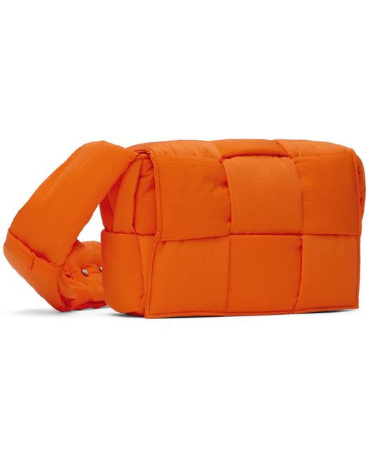 Bottega Veneta Orange Small Padded Tech Cassette Bag for men