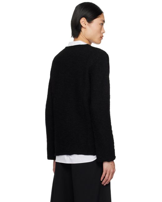 COMME DES GARÇON BLACK Black Comme Des Garçons Distressed Sweater for men