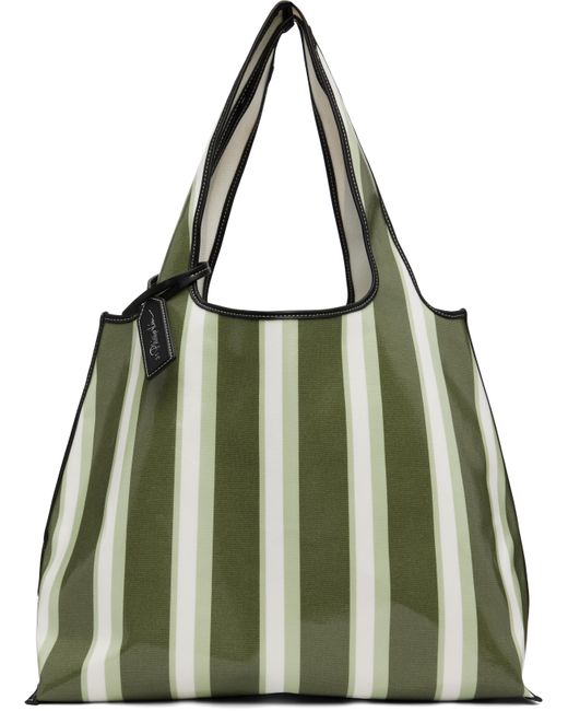 3.1 Phillip Lim Green Dual Stripe Market Tote