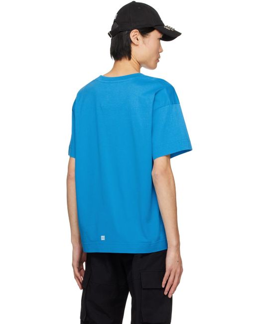 T-shirt bleu à image Givenchy pour homme en coloris Blue