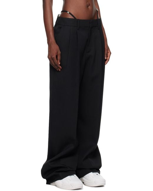 Alexander Wang Black Pleated Trousers