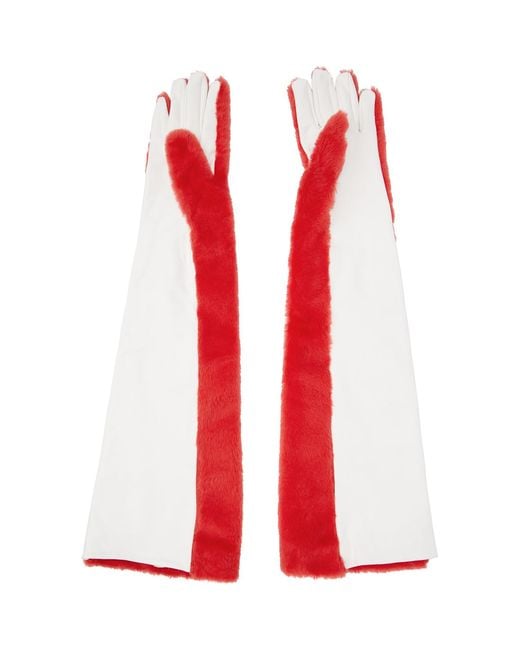 Marni Red Long Gloves