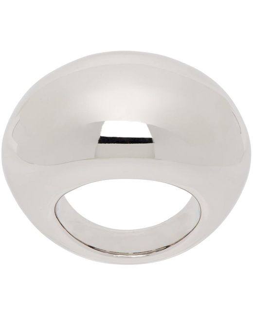 NUMBERING White #5406 Oval Dome Volume Ring for men