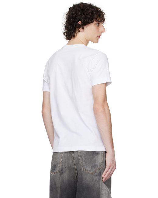 COMME DES GARÇONS PLAY White Stud Print T-Shirt for men