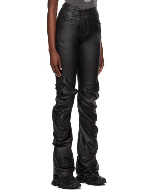 Pantalon noir en cuir synthétique exclusif à ssense OTTOLINGER en coloris Black
