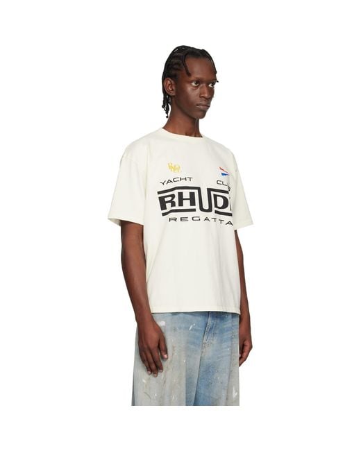 Rhude Black Off- Regatta Club' T-Shirt for men