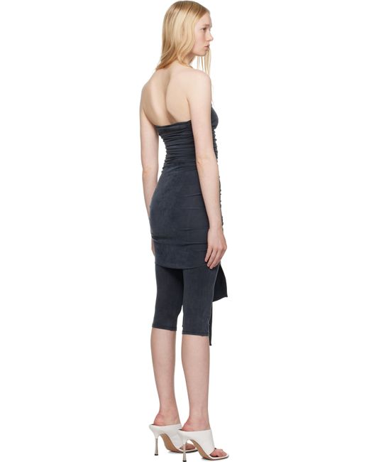 Alexander Wang グレー Pre-Styled ラップ キャットスーツ Black