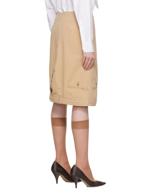HODAKOVA Natural Upside Down Trouser Midi Skirt
