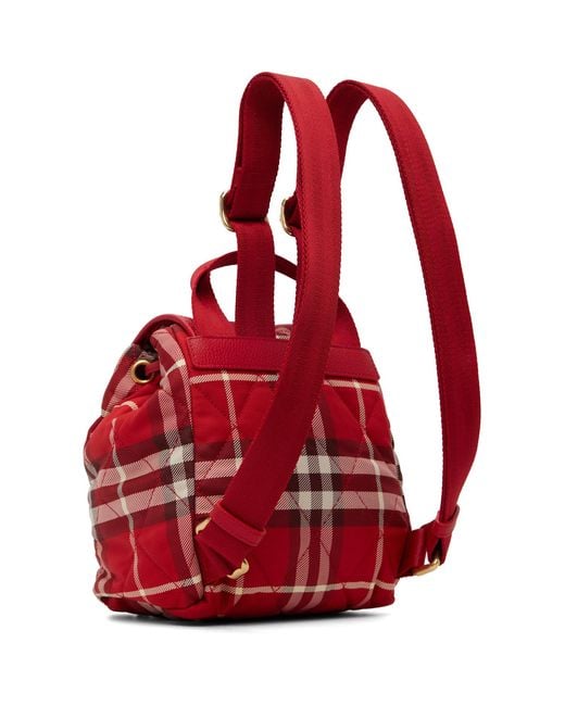 Burberry Red Mini Horseshoe Backpack