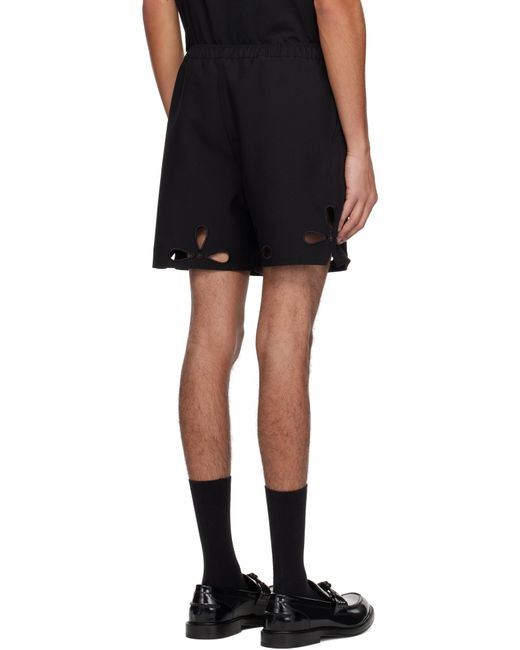 Short Noir À Découpes De Style Pétale Et À Bords Brodés Coperni pour homme en coloris Black