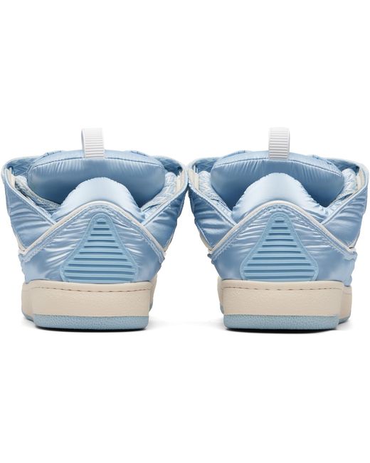 Lanvin Blue Nylon Curb Sneakers