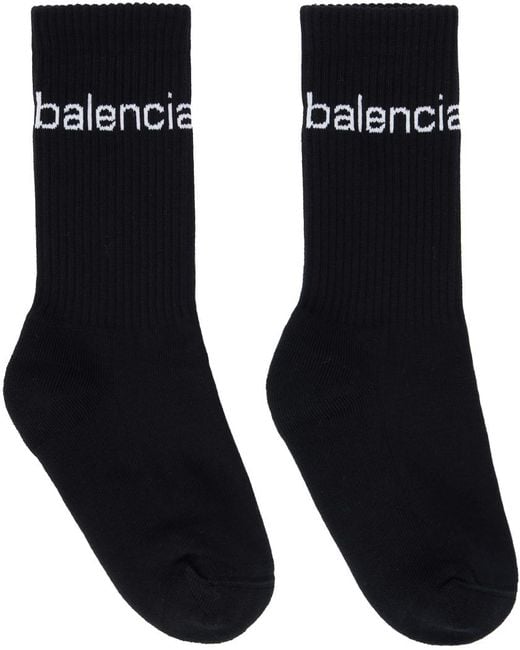 Balenciaga Black Bal.com Socks