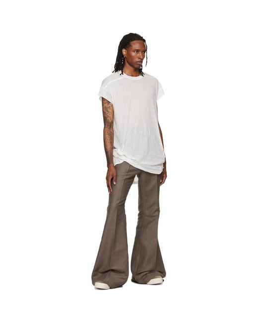 Rick Owens White Off- Tower Rick S Jumbo S/S T-Shirt for men