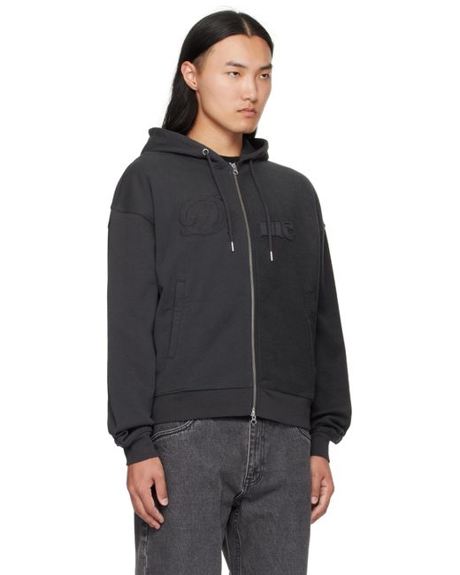 Pull À Capuche Noir En Envers De Jersey Bouclette À Glissière Dime pour homme en coloris Black
