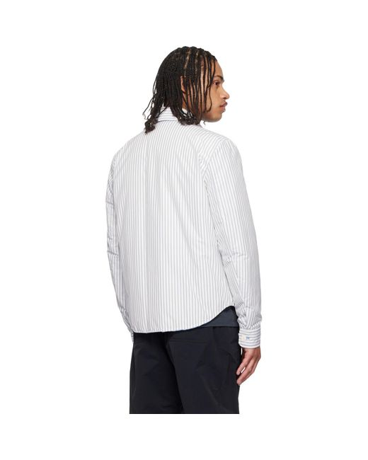 Moncler White Reversible Down Shirt Jacket for men