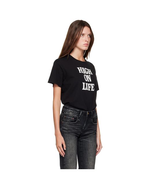 R13 Black 'High On Life' Boy T-Shirt