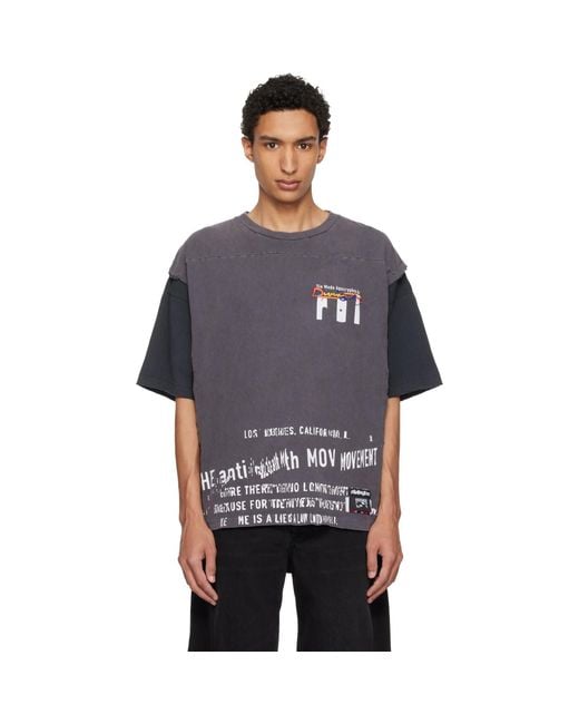 RIVINGTON roi Rebis Black Moda Apocrypha Quad T-Shirt for men