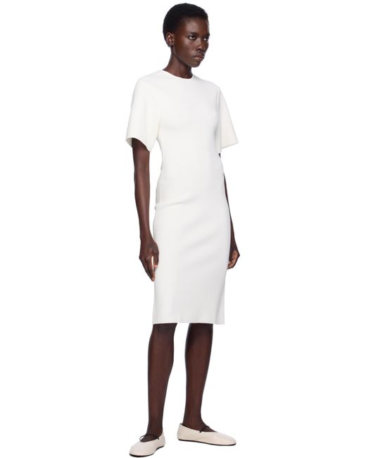 Robe Midi Blanche En Tricot Totême  en coloris Black