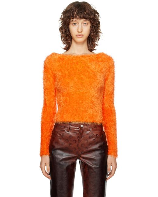 MARINE SERRE Orange Puffy Sweater