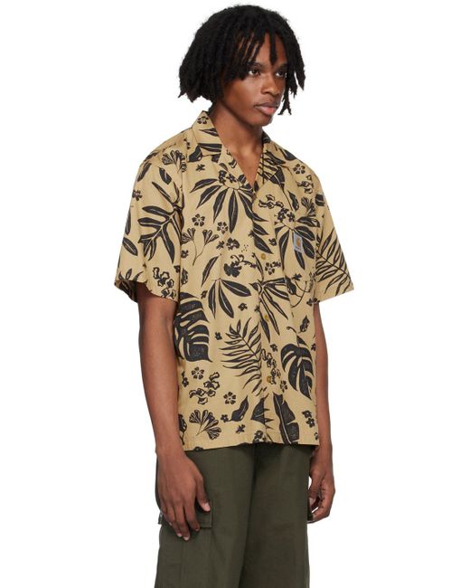 Carhartt Multicolor Tan Woodblock Shirt for men
