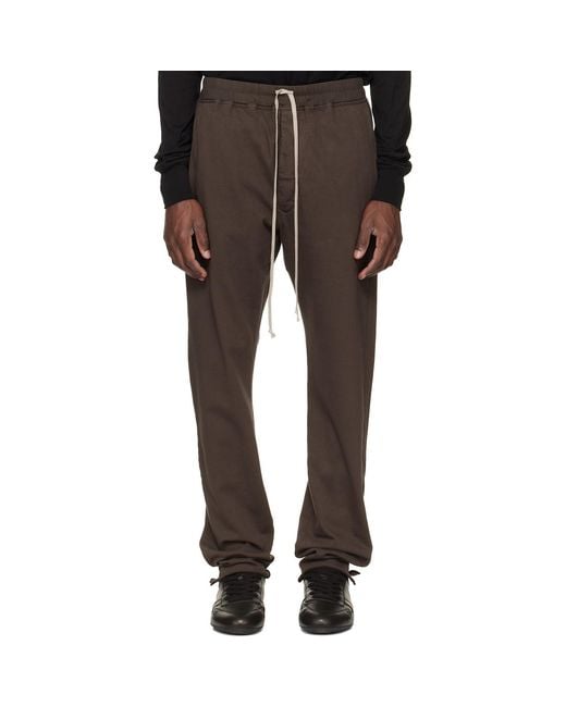 Rick Owens Black Temple Berlin Drawstring Sweatpants for men
