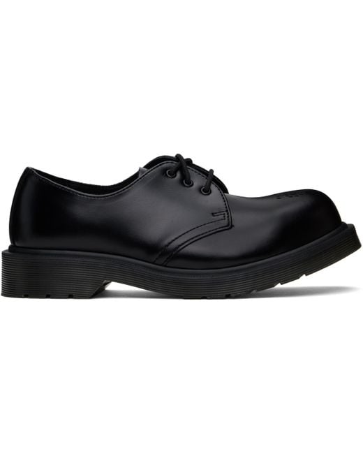 Dr. Martens ブラック 1461 Analine レザー スチール トゥ ダービー Black