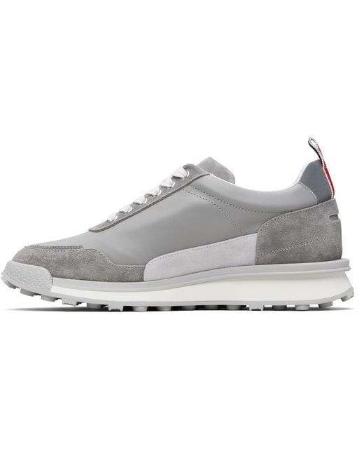 Thom Browne Black Vitello Calf Alumni Sneakers for men