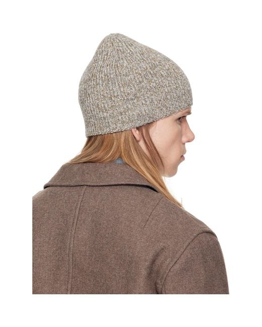 Dries Van Noten Brown Floral Beanie for men