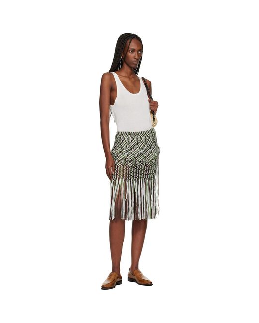 Jupe Midi Java Multicolore En Macramé Wales Bonner en coloris Black
