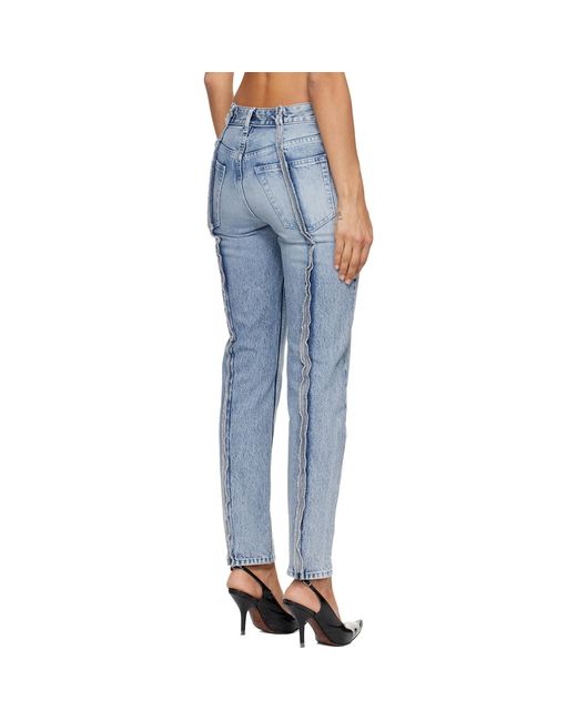 MM6 by Maison Margiela Blue Straight-Leg Jeans