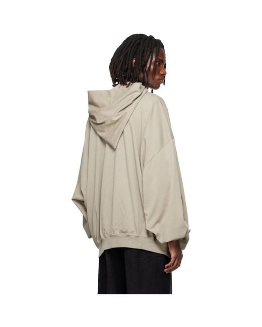 Rick Owens Natural Tower Mountain Hun Hoodie for men