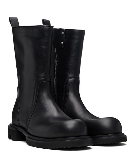 Rick Owens Black Temple Creeper Gabe Boots for men