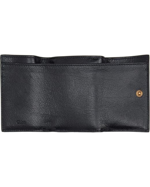 Chloé Black Mini Paddington Tri-Fold Wallet