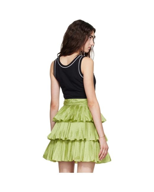 Valentino Green Cotton Jersey Vlogo Tank Top