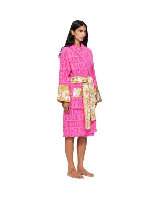 Versace Pink 'I Heart Baroque' Bathrobe