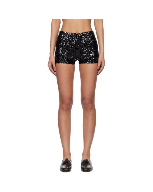 Bode Black Sequin Club Shorts