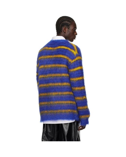 Marni Blue Iconic Stripes Cardigan for men