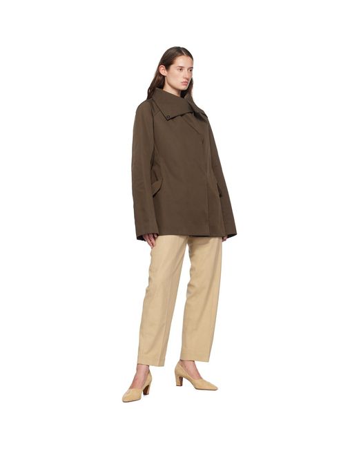 GIA STUDIOS Natural Cocoon Faux-Leather Trousers