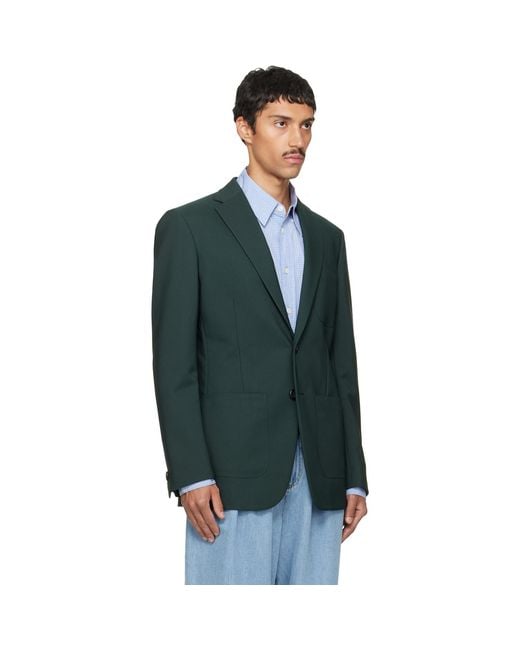 Marni Green Twill Blazer for men