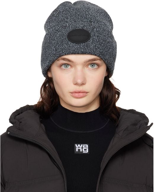 Alexander Wang Black Dome Logo Beanie