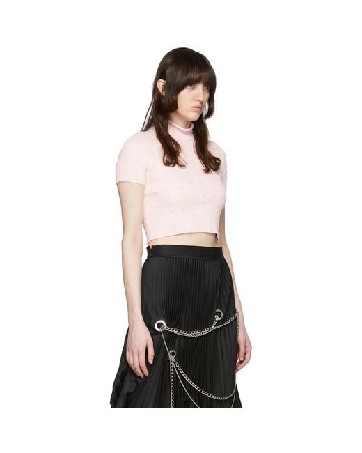 we11done Black Rayon Short Sleeve Turtleneck