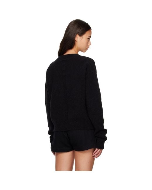 Rick Owens Black Tower Tommy V Neck Sweater