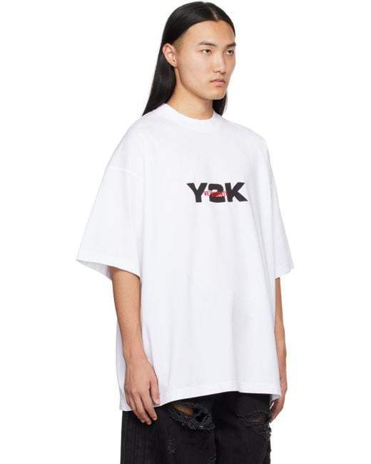 Vetements White 'y2k' T-shirt for men