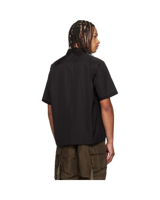 Sacai Black Poplin Shirt for men